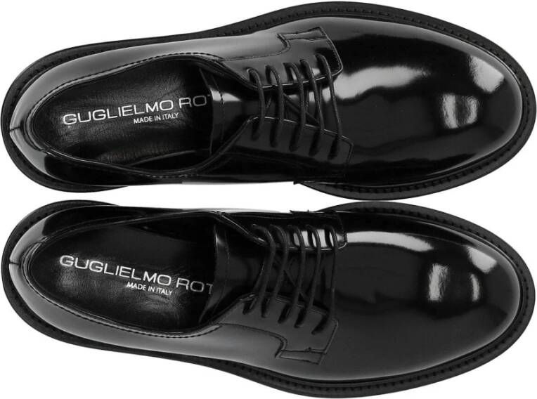 Guglielmo Rotta Zwarte leren veterschoenen Derby schoenen