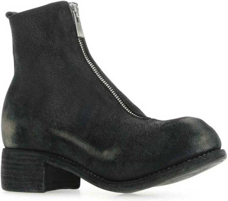 Guidi Black Red Suede PL1 enkelschoenen Zwart Dames