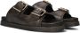 Haboob Bruin Leren Slippers Stijlvolle Details Brown Dames - Thumbnail 12