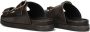 Haboob Bruin Leren Slippers Stijlvolle Details Brown Dames - Thumbnail 13