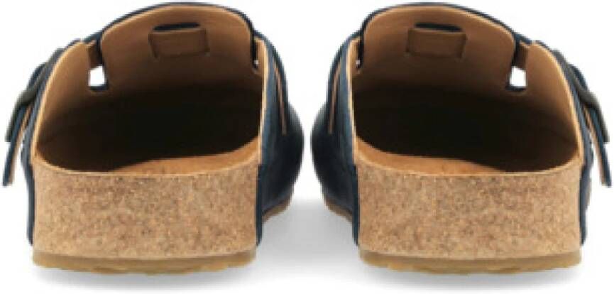 Haflinger Blauwe Heren Slide Sandalen Comfort Stijl