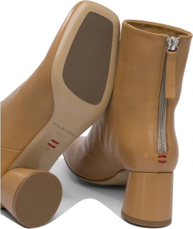 Halmanera Beige Enkellaarzen voor Vrouwen