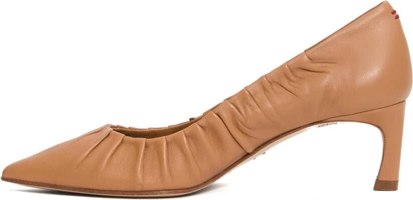 Halmanera Beige Leren Pumps Stijlvol Ontwerp
