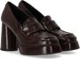Halmanera Hoge hakken Glaze Dark Brown Heeled Loafer in bruin - Thumbnail 3