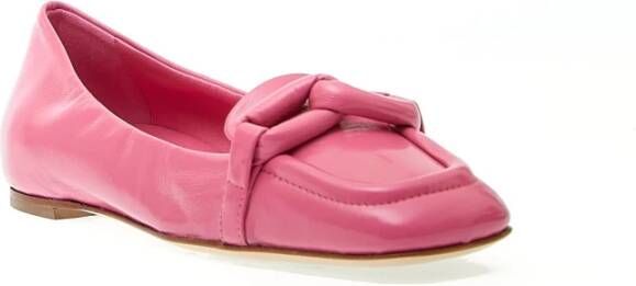 Halmanera Fuxia Leren Loafer Schoenen Pink Dames