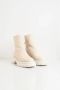 Halmanera Ivoorleren Bootie met Carrarmato Zool Beige Dames - Thumbnail 2