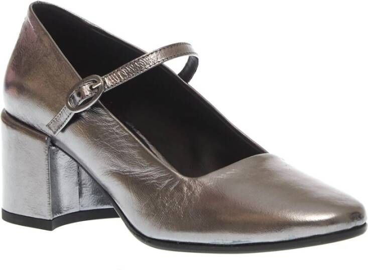 Halmanera Mary Jane Antraciet Gelamineerde Schoenen Gray Dames