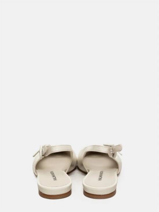 Halmanera Platte Slingback Sandaal in Tofu Glaze