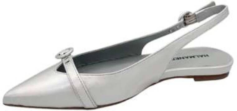 Halmanera Zilver Iridescent Leren Slingback Schoenen