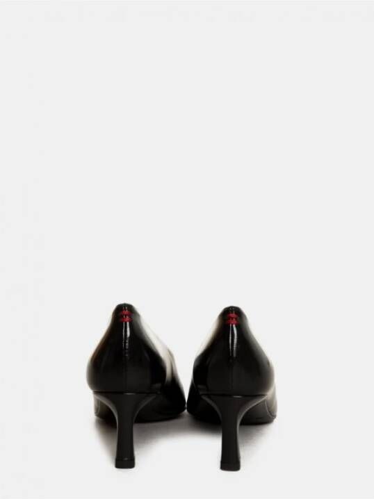 Halmanera Zwarte leren Decolletè schoenen