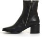 Halmanera Zwarte Leren Enkellaars 60mm Hak Black Dames - Thumbnail 3