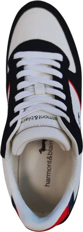 Harmont & Blaine Blauw Witte Sneakers met Bassotto Logo