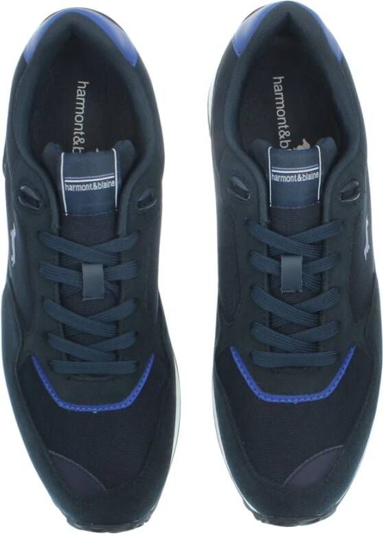 Harmont & Blaine Blauwe Suède Casual Sneaker Mannen