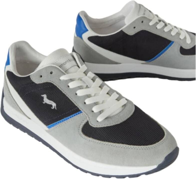 Harmont & Blaine Grijze Bassotto Logo Suède Sneakers