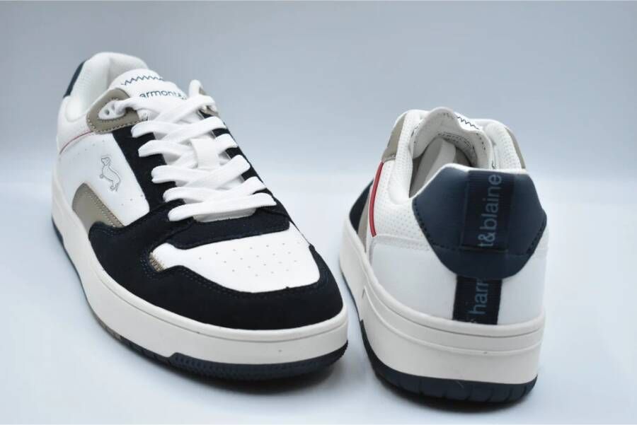Harmont & Blaine Heren Schoenen Vetersluiting Blauw Wit Ss25