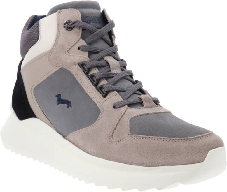 Harmont & Blaine Heren Sneakers van Leer en Stof met Vetersluiting Beige Heren