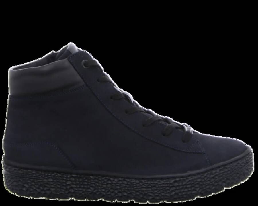 Hartjes Blauwe Nubuck Leren Enkellaarzen Vrouwen