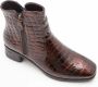 HARTJES Enkellaarsjes Dames Croco 2-rits G Booty Maat: 38 Materiaal: Leer Kleur: Cognac - Thumbnail 3
