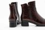 HARTJES Enkellaarsjes Dames Croco 2-rits G Booty Maat: 38 Materiaal: Leer Kleur: Cognac - Thumbnail 5