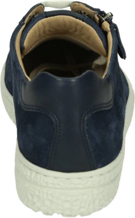 Hartjes Sportieve Lage Dames Schoenen Blauw Suède