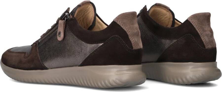 Hartjes Taupe Suede Lage Sneakers Multicolor Dames