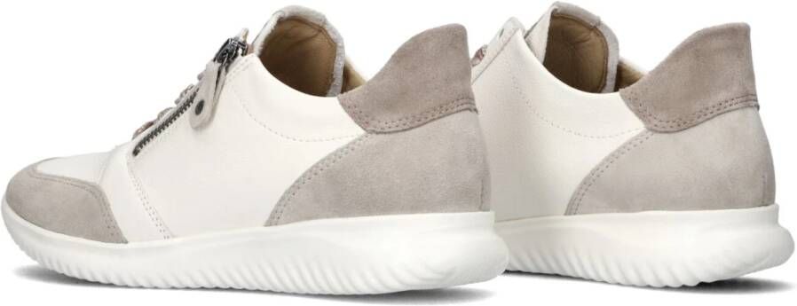 Hartjes Witte Leren Sneakers met Suède