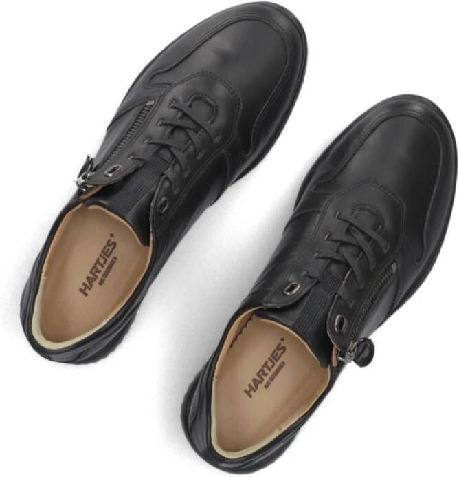 Hartjes Zwarte lage damessneakers