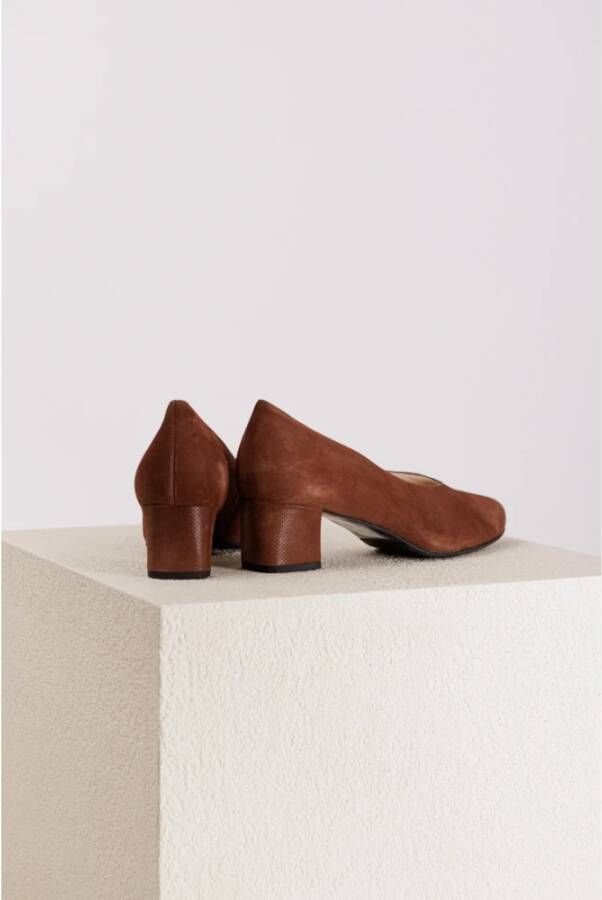 HASSIA Elegante Suède Pump Chestnut Brown Dames