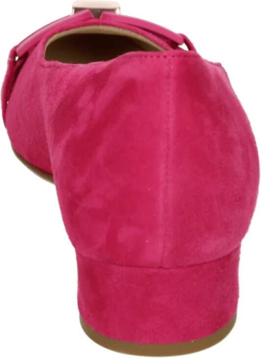 Hassia Roze Suède Pumps met Rubberen Zool