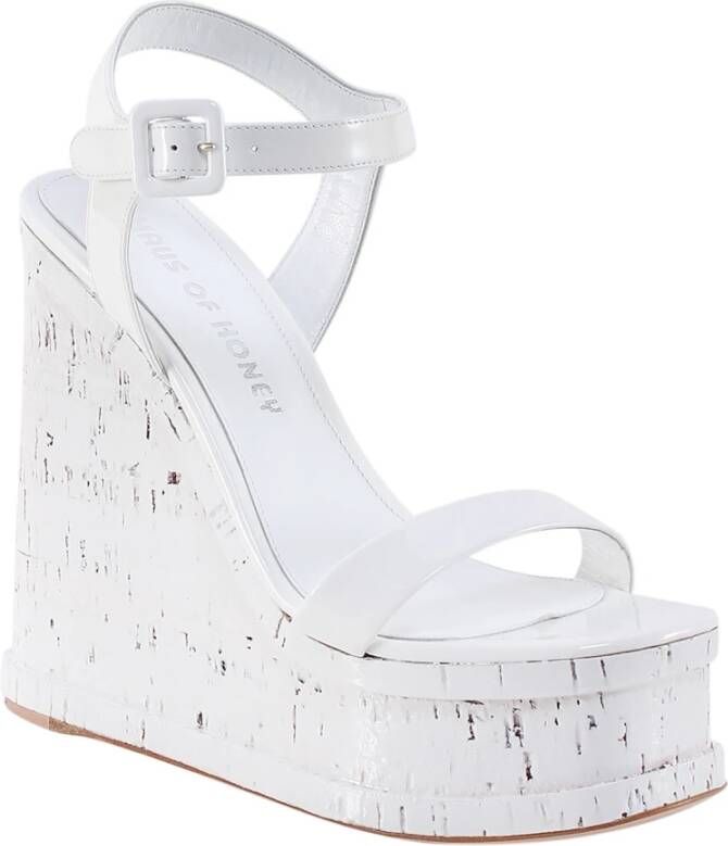 Haus OF Honey Lakleren Sandalen White Dames