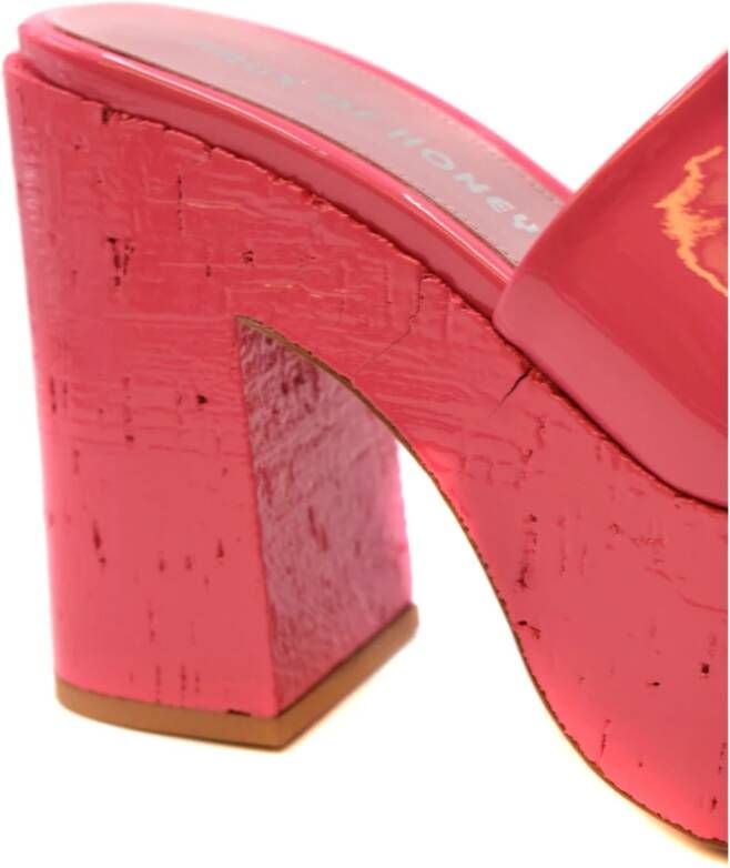 Haus OF Honey Stijlvolle Hakken Muiltjes Sandalen Pink Dames