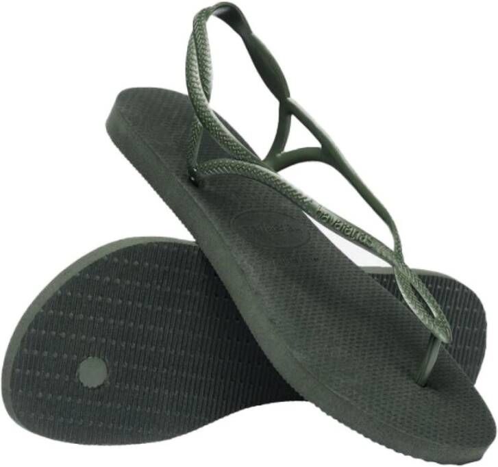 Havaianas Bruine Luna Rubberen Platte Sandalen