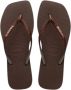 HAVAIANAS Teenslippers Dames Square Glitter Maat: 35 36 Materiaal: Rubber Kleur: Bruin - Thumbnail 4