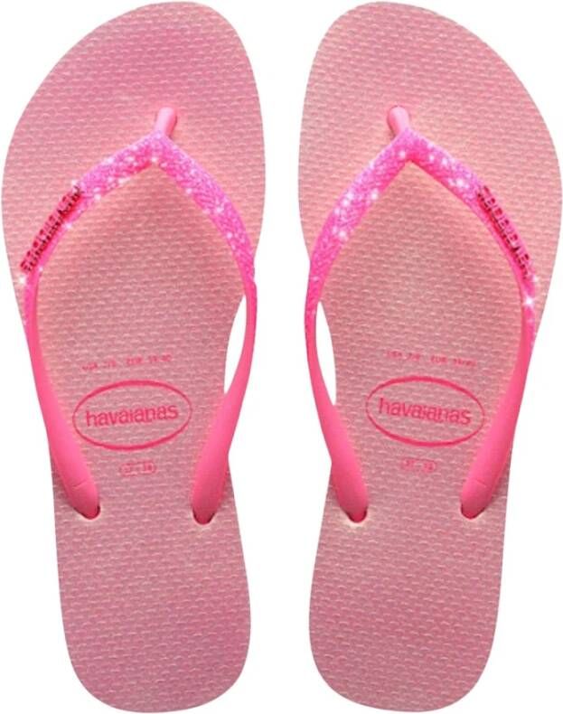Havaianas Slim Glitter Flip Flops Dames Pink Heren Pink Schoenen