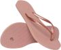 Havaianas Women's Slim Logo Metallic Sandalen roze bruin - Thumbnail 3