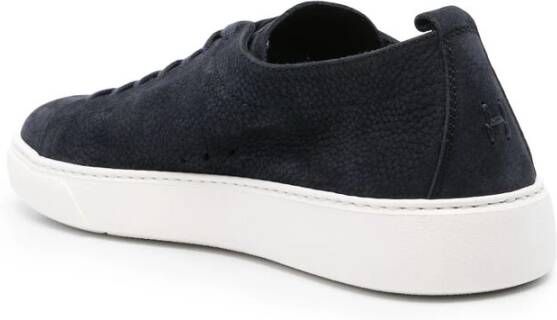 Henderson Baracco Marineblauwe Suède Sneaker Paneelontwerp Blue Heren