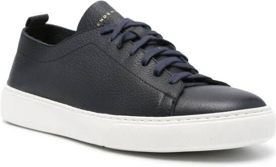 Henderson Baracco Navy Blauw Korrelig Leren Sneakers