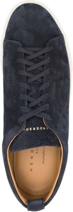 Henderson Baracco Navy Blauwe Suède Ronde Neus Schoenen