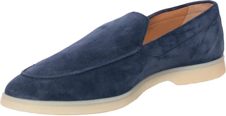 Henderson Blauwe Suède Loafers Lichtgewicht Comfortabel