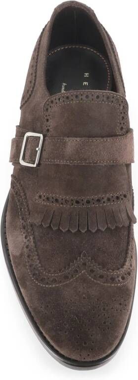 Henderson Bruine Suède Franje Brogue Schoenen