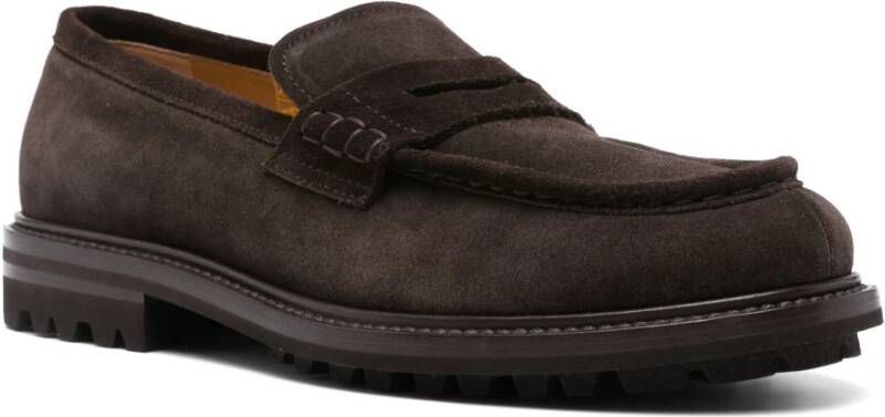 Henderson Bruine suède loafers voor mannen Brown Heren