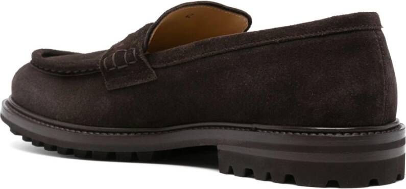 Henderson Bruine suède loafers voor mannen Brown Heren