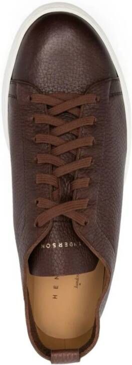 Henderson Byron Leren Sneakers Brown Heren