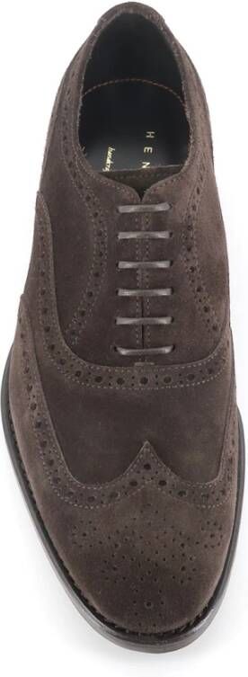 Henderson Bruine suède schoenen met leren zool Brown Heren