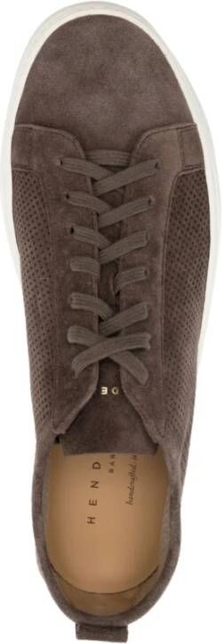 Henderson Geperforeerde Suède Sneakers Brown Heren