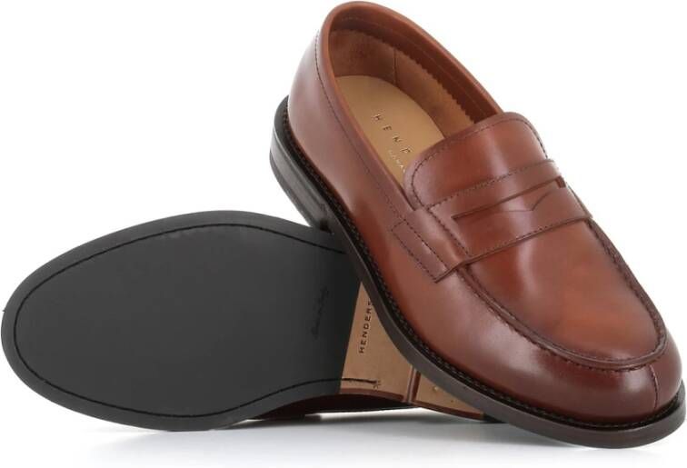 Henderson Mocassino Baracco Leren Sandalen Brown Heren