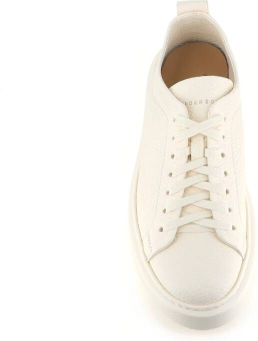 Henderson Witte Leren Sneakers Ronde Neus