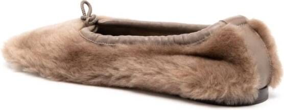 Hereu Platte Schoenen Duifgrijs Faux-Fur Ontwerp