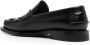Hereu Zwarte Leren Instap Moc Stiksels Schoen - Thumbnail 2
