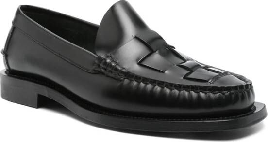 Hereu Zwarte Leren Instap Mocassin Schoenen